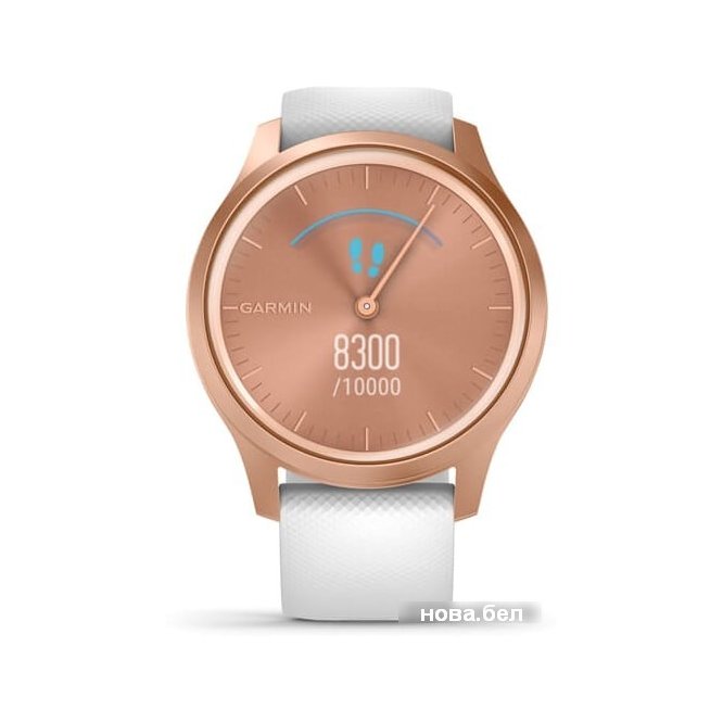 Гибридные умные часы Garmin Vivomove Style (розовое золото/белый) заказать