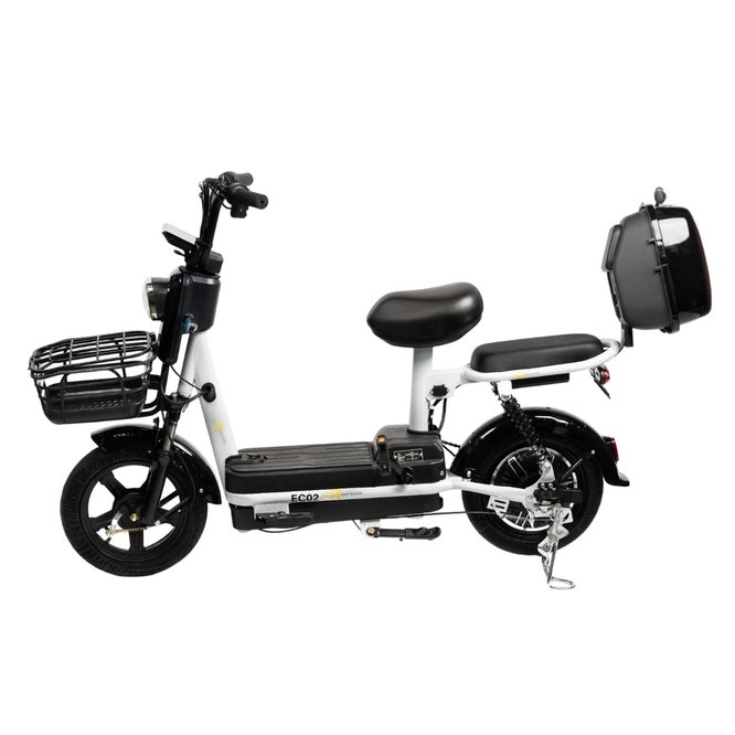 Электроскутер NOVA EC02 графит (с задним кофром) заказать