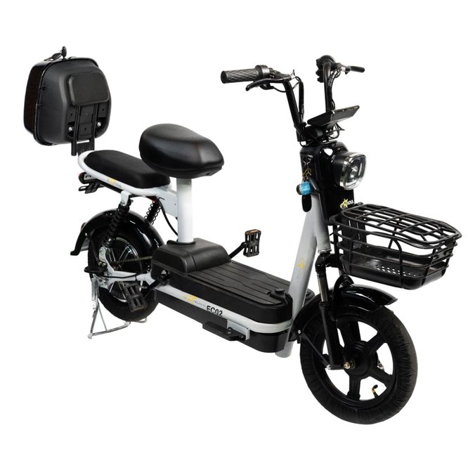 Электроскутер NOVA EC02 графит (с задним кофром) заказать