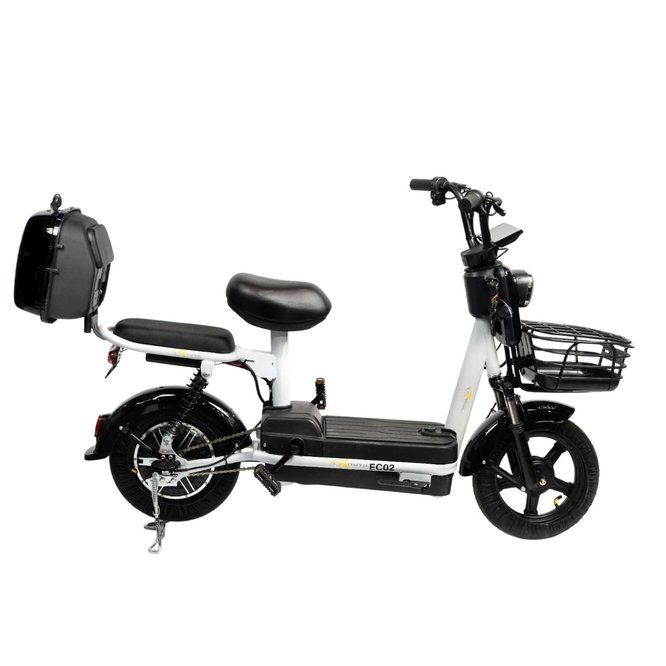 Электроскутер NOVA EC02 графит (с задним кофром) заказать