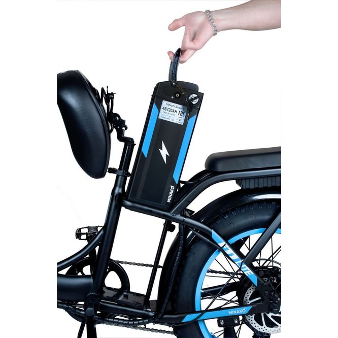 Электровелосипед Minako F11 Lite Pro 20 Ah (синий) заказать