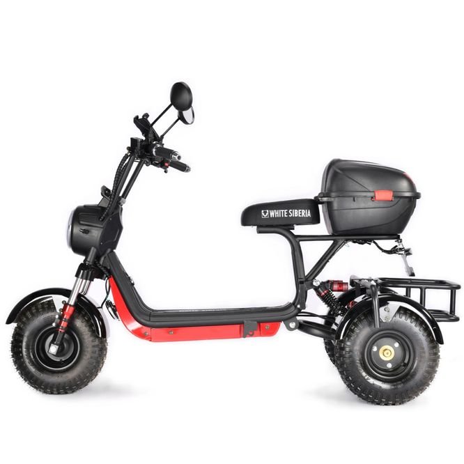 Электроскутер White Siberia Trike Mini 1500W (черный) заказать