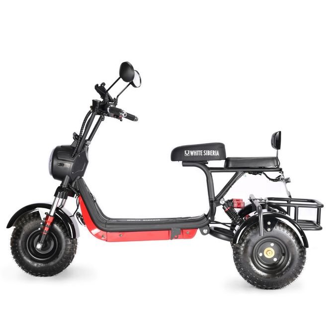 Электроскутер White Siberia Trike Mini 1500W (черный) заказать