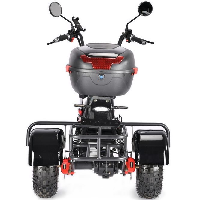 Электроскутер White Siberia Trike Mini 1500W (черный) заказать